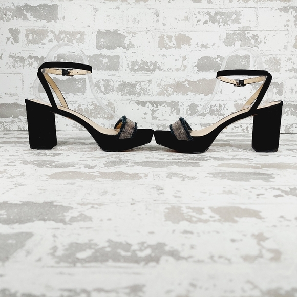 New PELLE MODA Ames Black Leather Ankle Strap Platform Sandal V804 - Picture 7 of 14